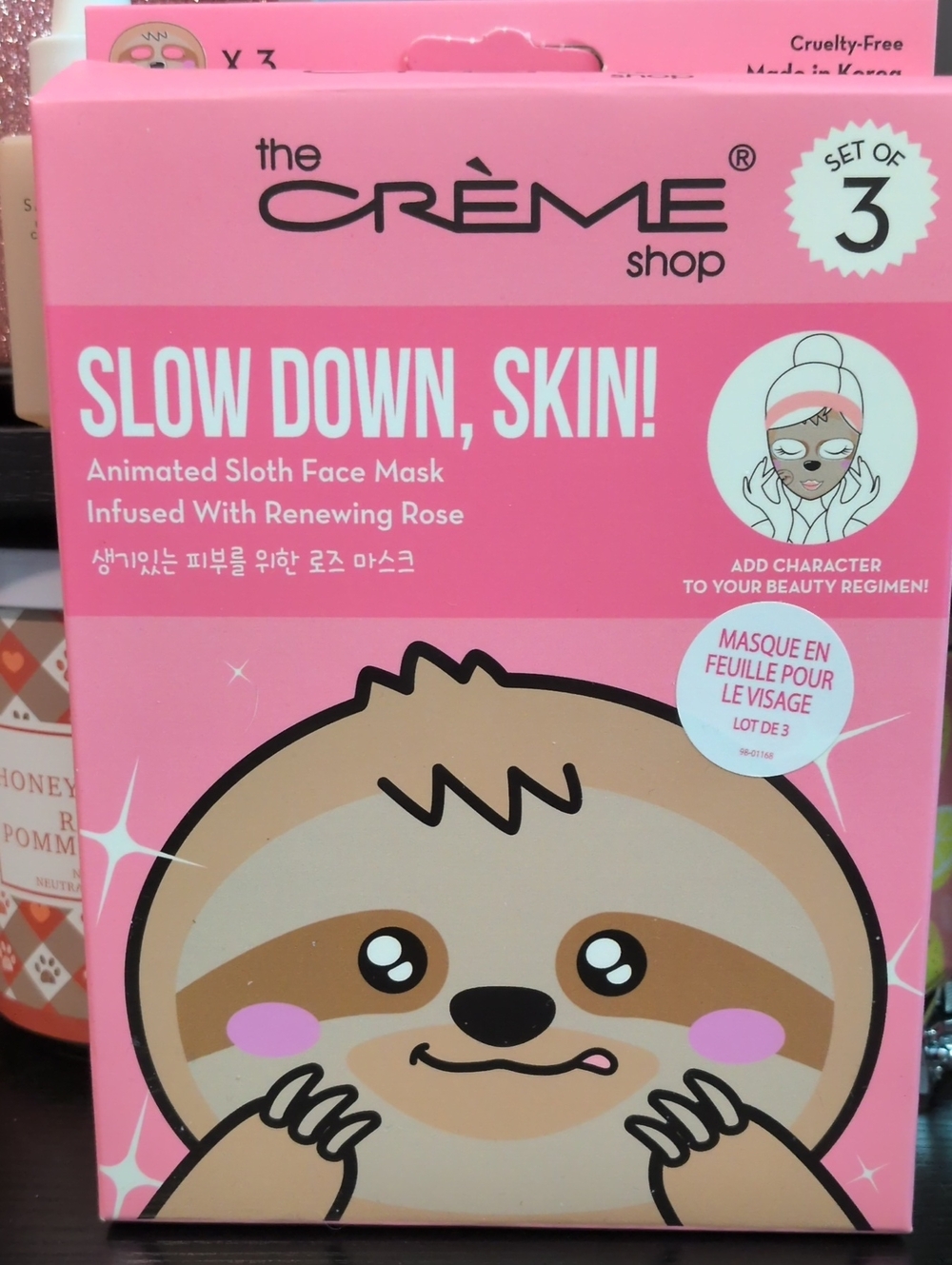 The Creme Shop Slow Down, Skin! Animated Sloth Rose Face Mask